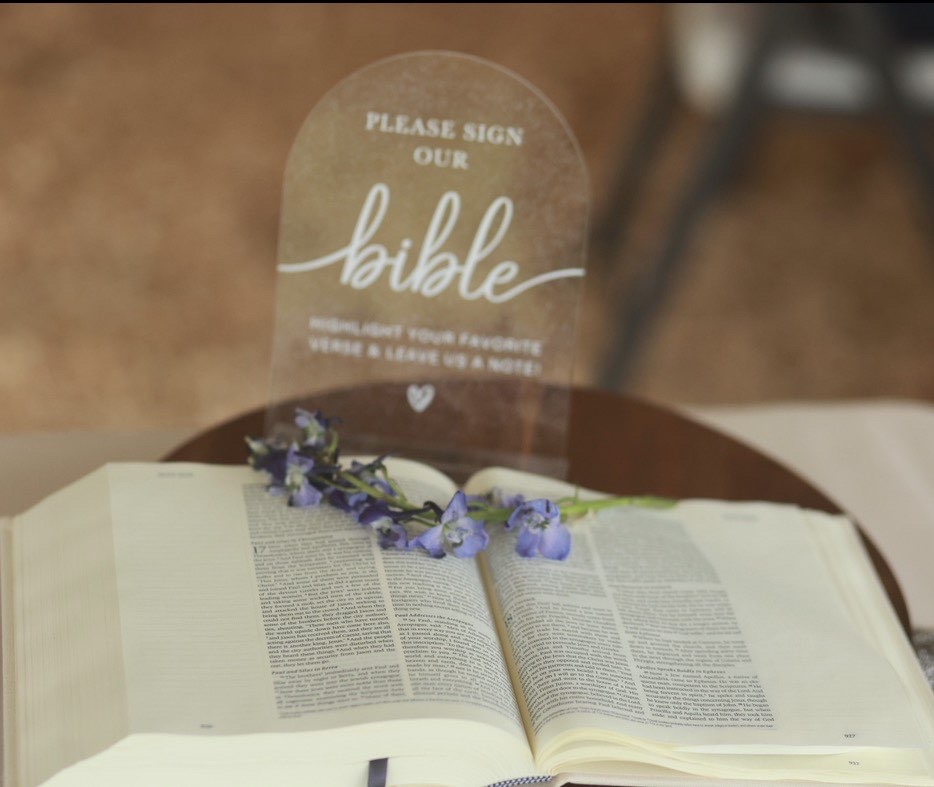 An open Bible