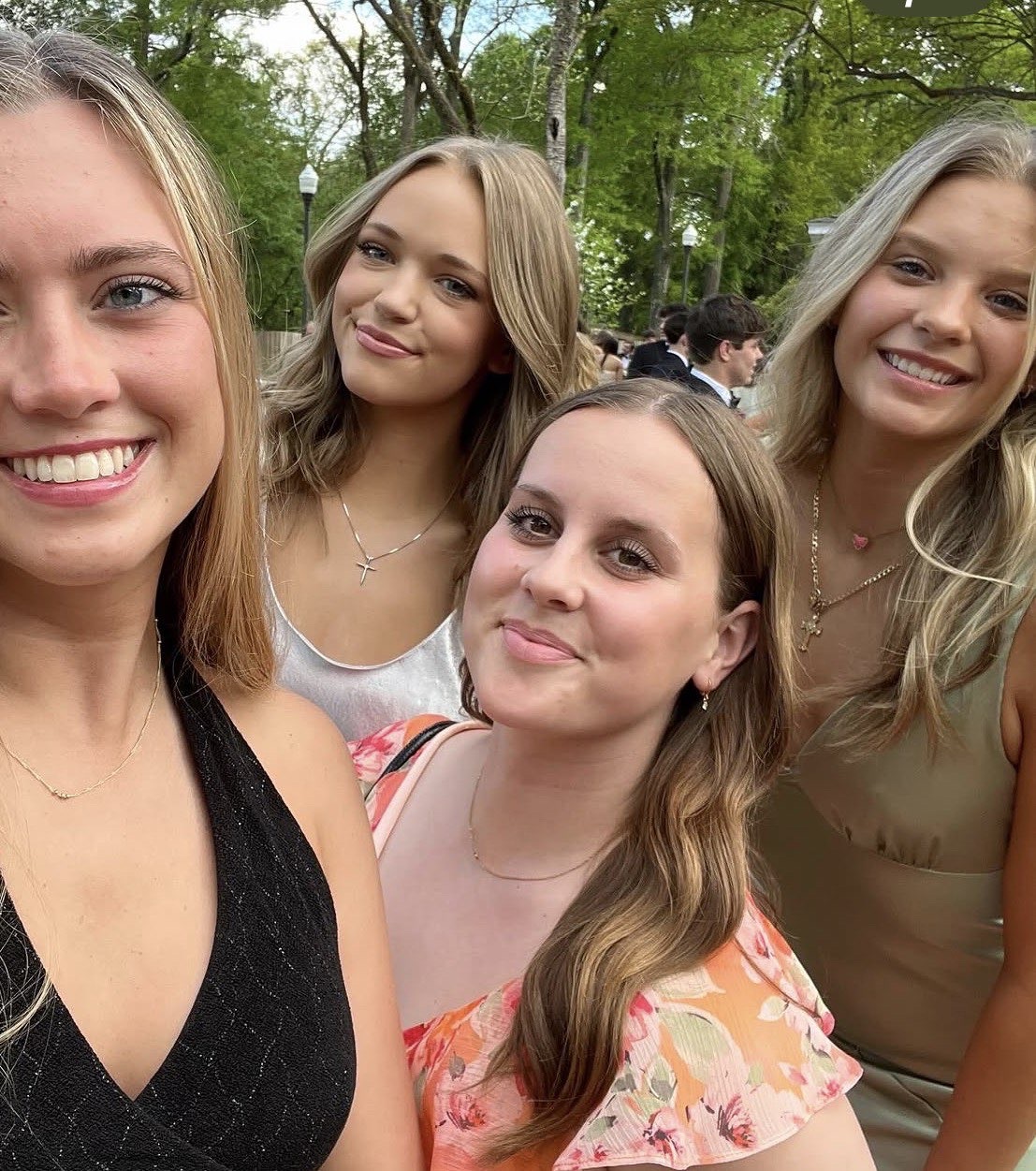 Karys smiling with friends